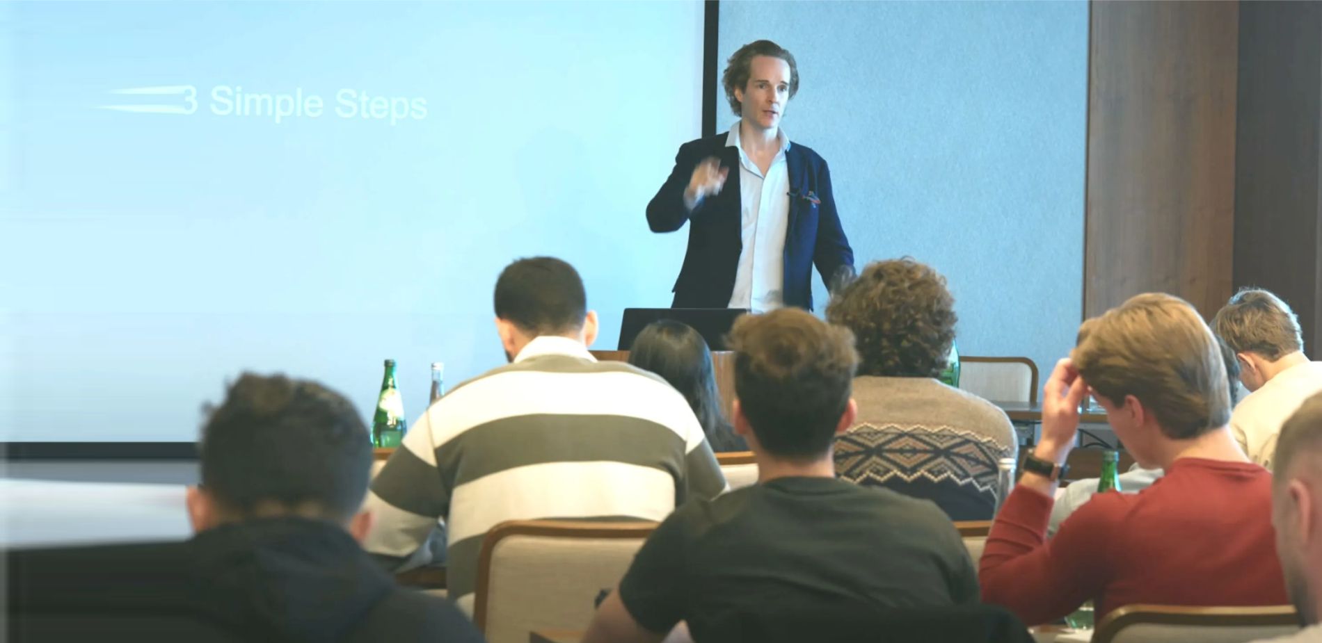 Felix Prehn teaching a stock trading class